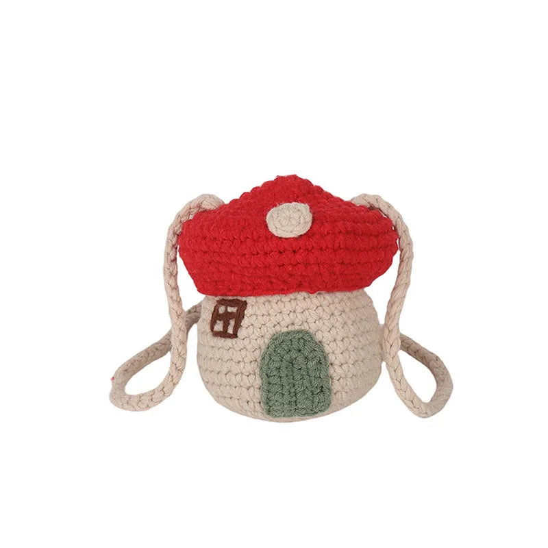 Mushroom Crochet Bucket Bag