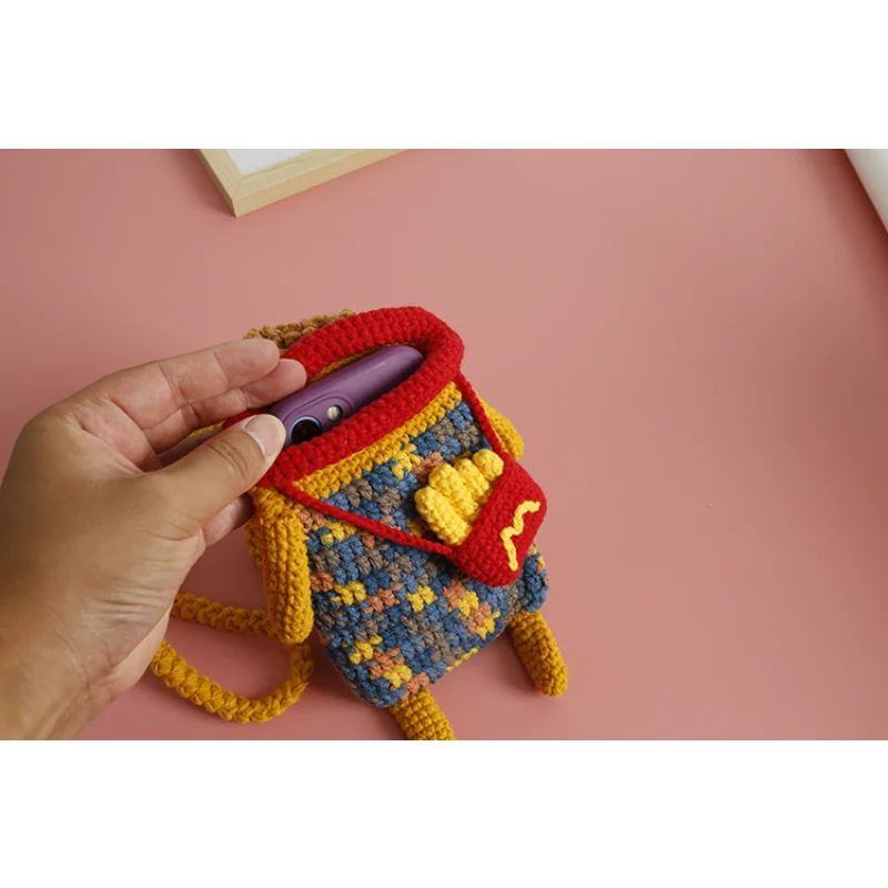 Hot Dog Crochet Phone Bag