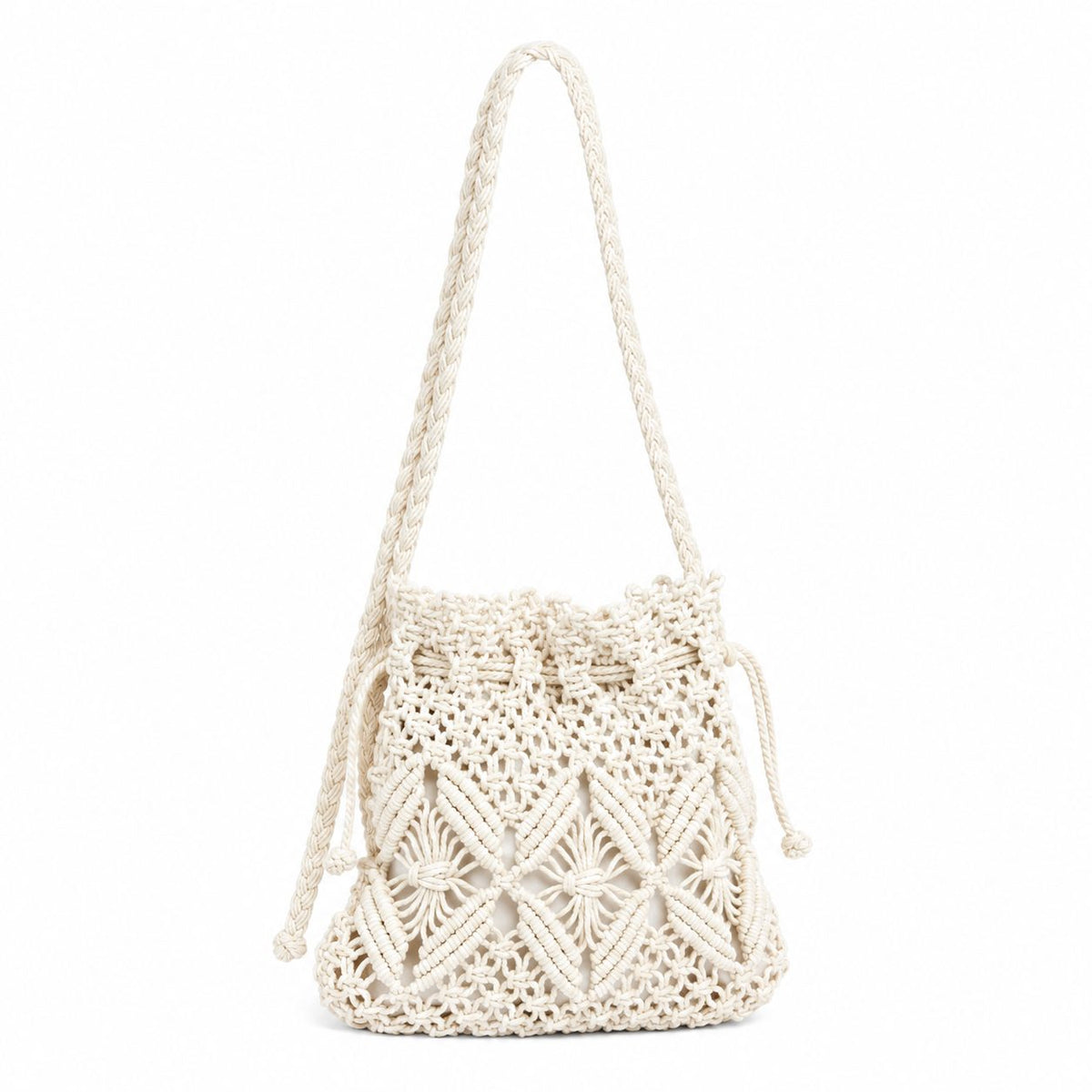 Crochet Drawstring Bucket Bag
