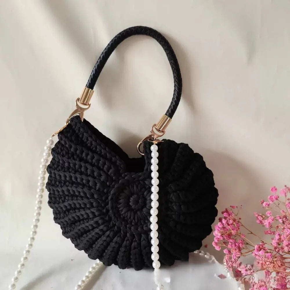Seashell Crochet Crossbody Bag
