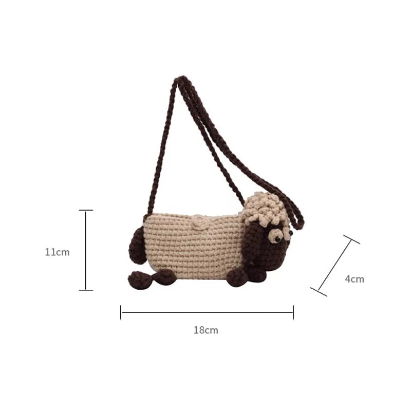 Sheep Crochet Phone Bag