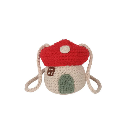 Mushroom Crochet Bucket Bag