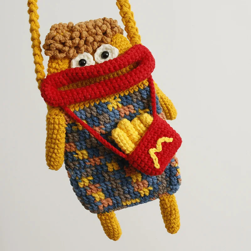 Hot Dog Crochet Phone Bag