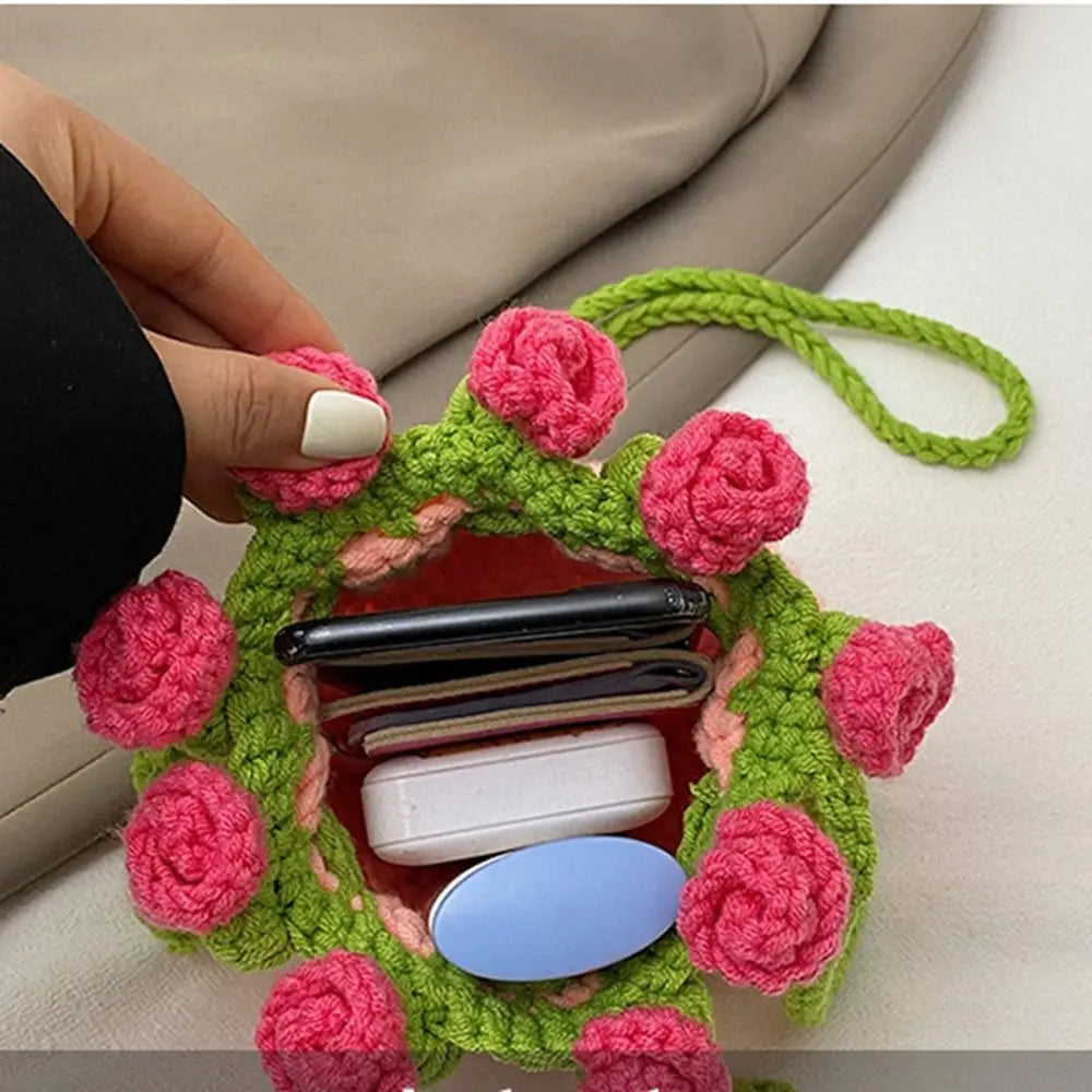 Rose Crochet Bucket Bag