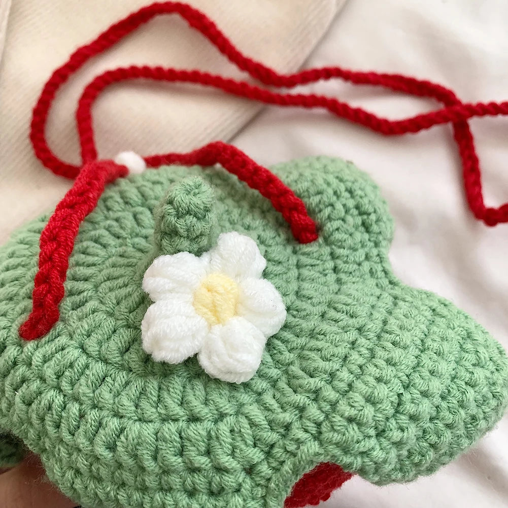 Strawberry Crochet Crossbody Bag