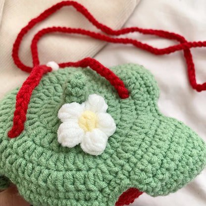 Strawberry Crochet Crossbody Bag