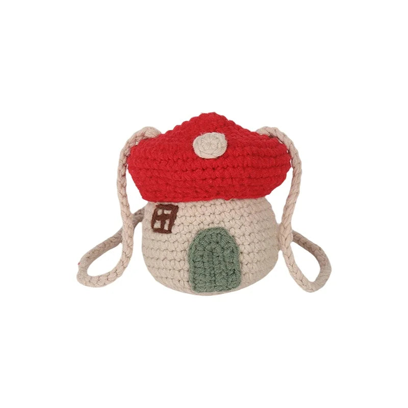 Mushroom Crochet Bucket Bag