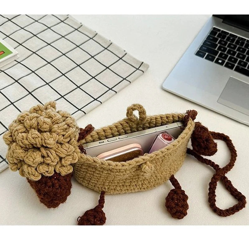 Sheep Crochet Phone Bag