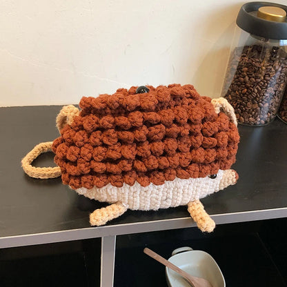 Hedgehog Crochet Phone Bag