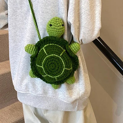 Turtle Crochet Crossbody Bag