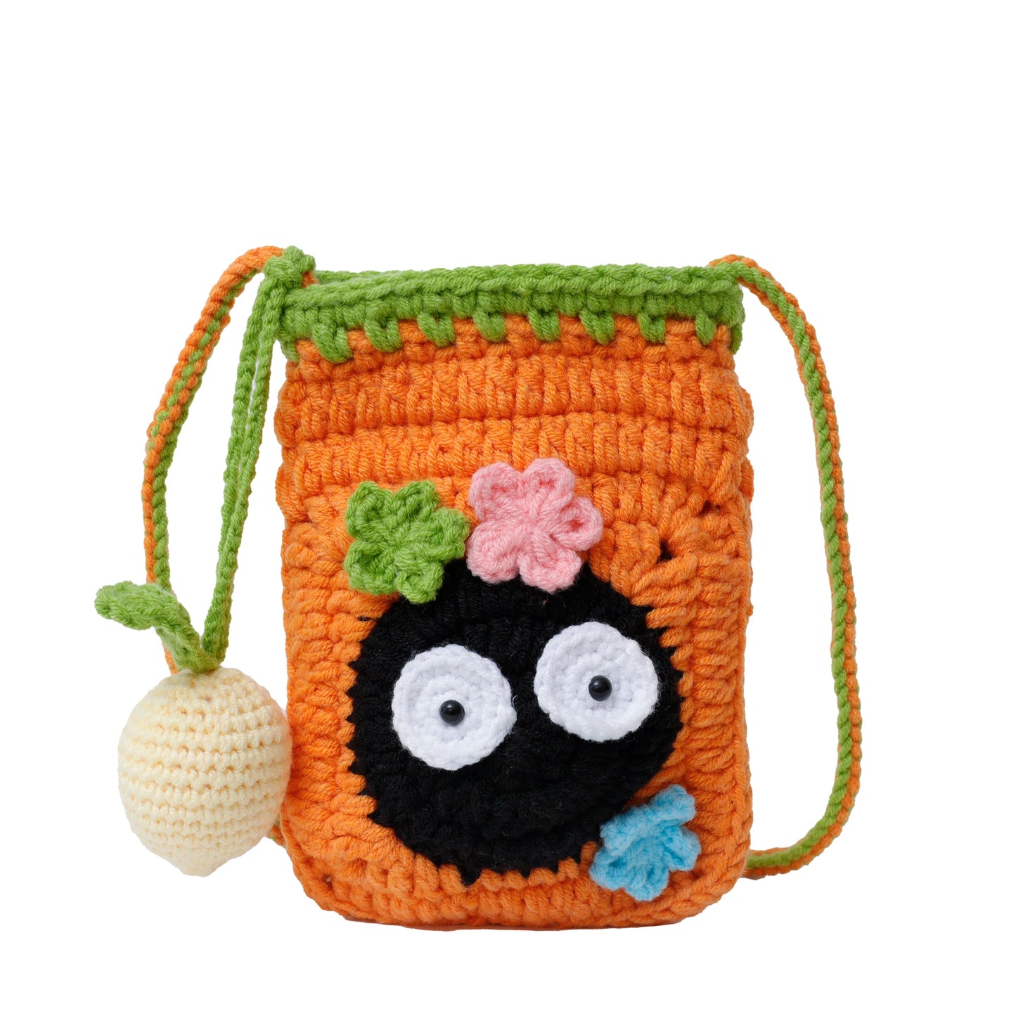 Floral Crochet Mini Tote Bag