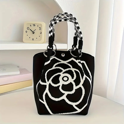 Camellia Knit Bucket Bag