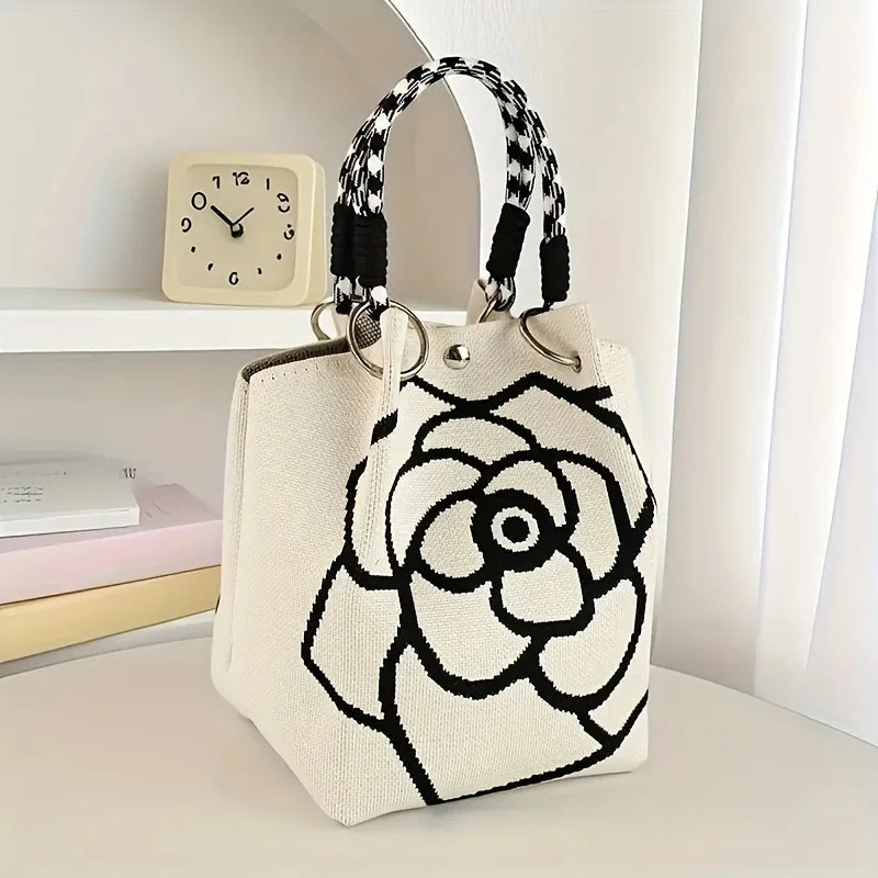 Camellia Knit Bucket Bag