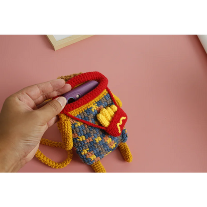 Hot Dog Crochet Phone Bag