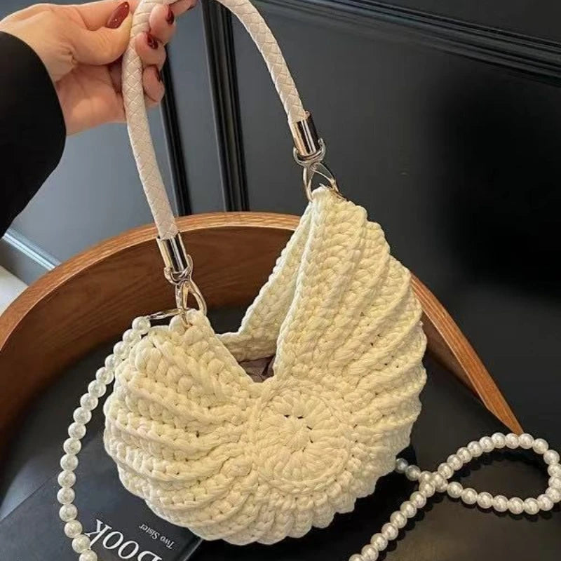 Pearl Shell Crochet Bag