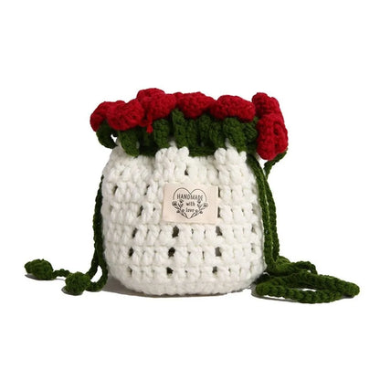 Rose Crochet Bucket Bag