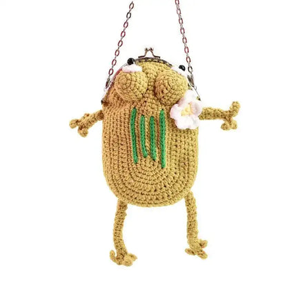 Frog Crochet Crossbody Bag