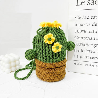 Cactus Crochet Shoulder Bag