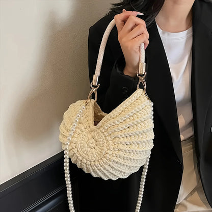 Pearl Shell Crochet Bag