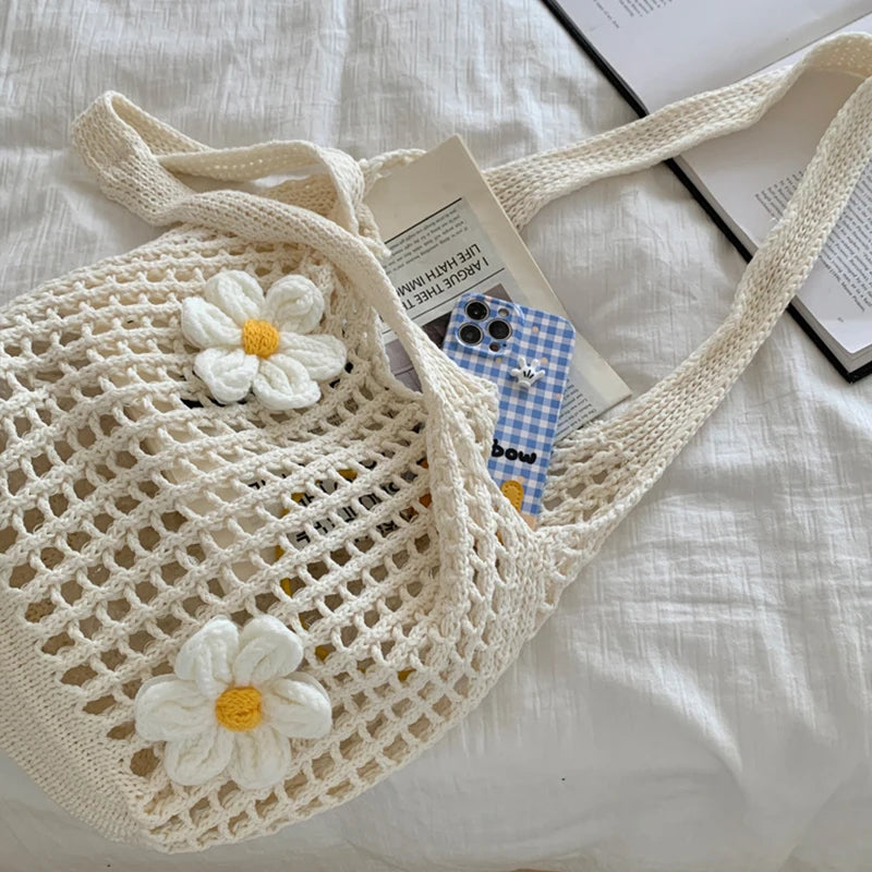 Crochet Hobo Shoulder Bag