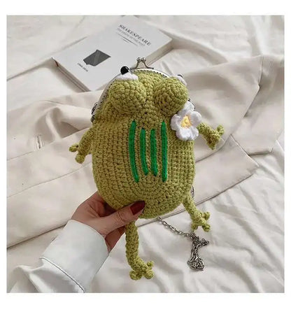 Frog Crochet Crossbody Bag