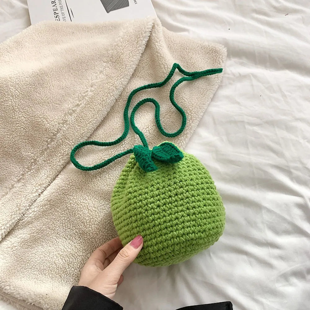Orange Crochet Phone Bag