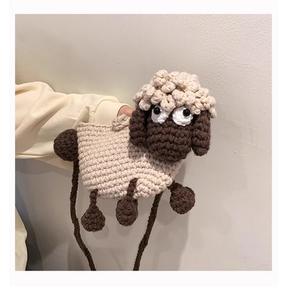 Sheep Crochet Phone Bag