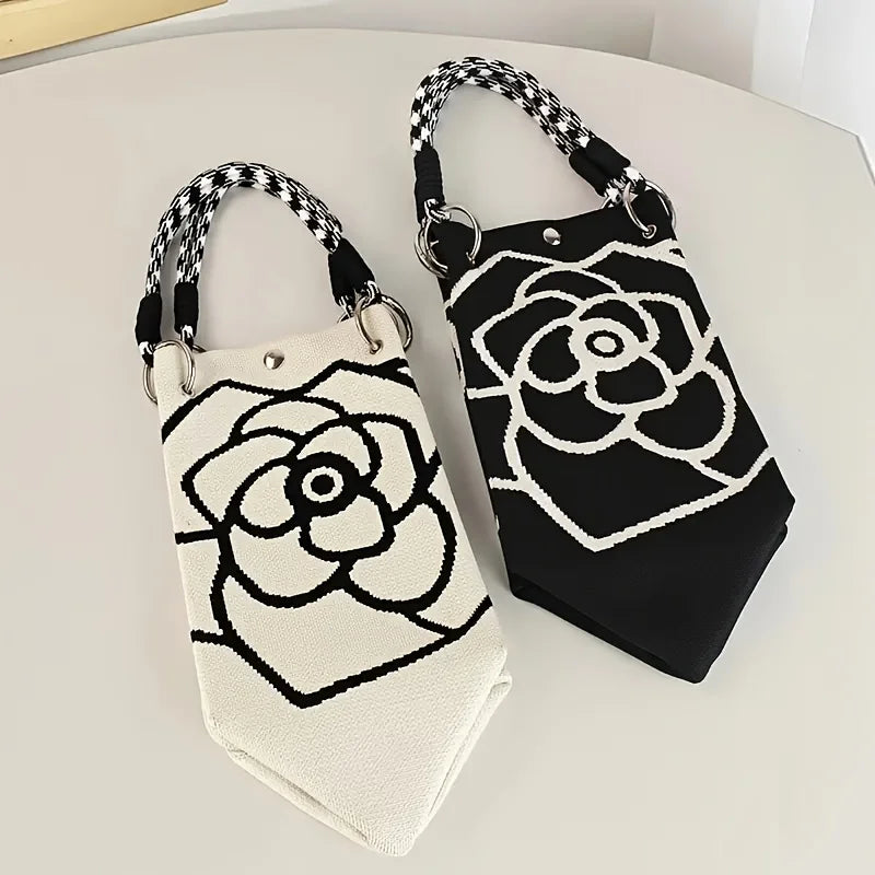 Camellia Knit Bucket Bag
