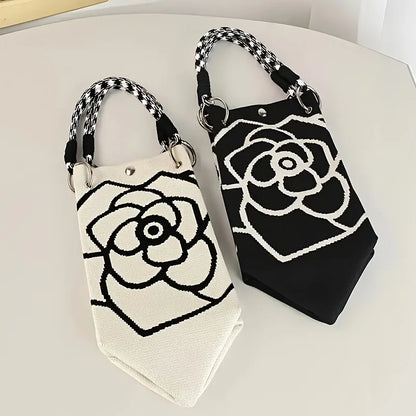 Camellia Knit Bucket Bag