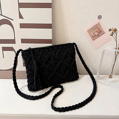 Woven Straw Crossbody Bag