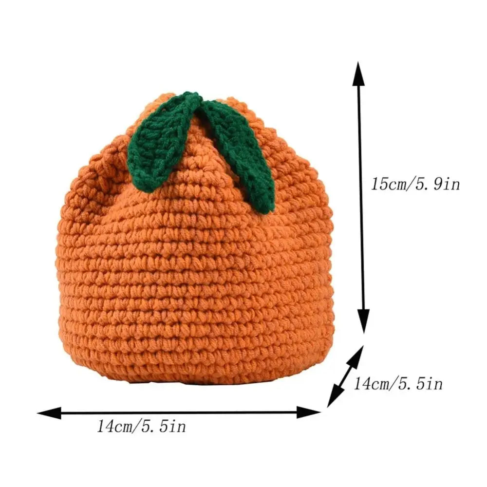 Orange Crochet Phone Bag