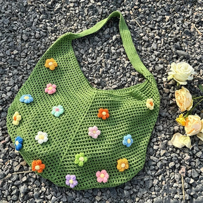 Crochet Hobo Tote Bag