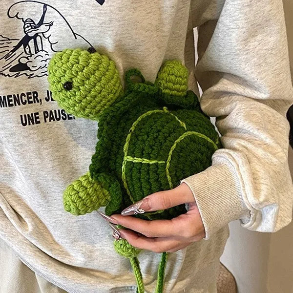 Turtle Crochet Crossbody Bag