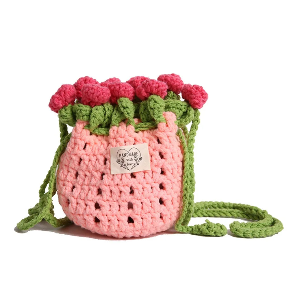 Rose Crochet Bucket Bag