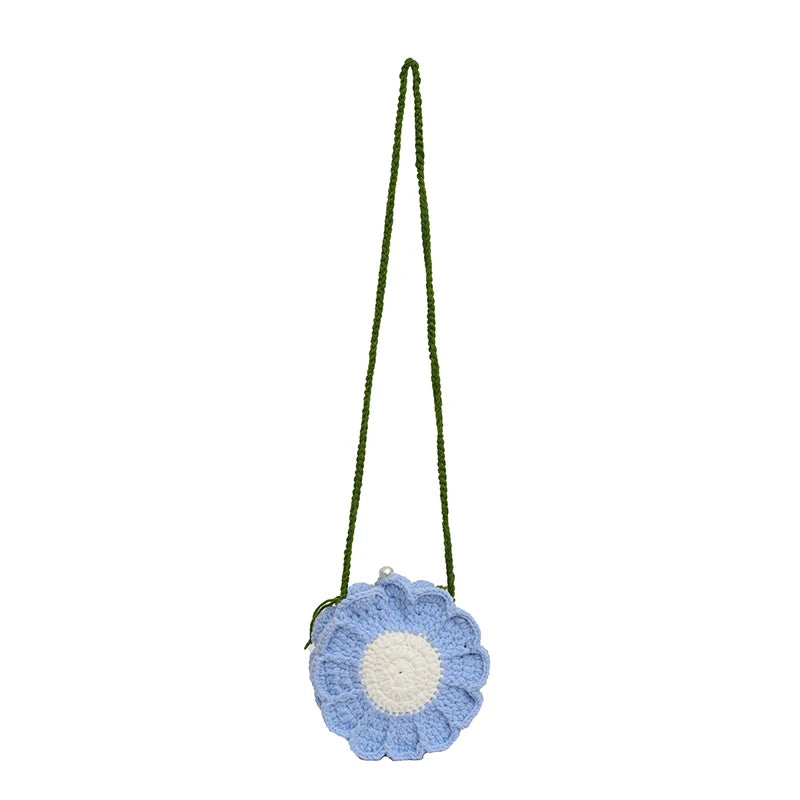 Sunflower Crochet Crossbody Bag