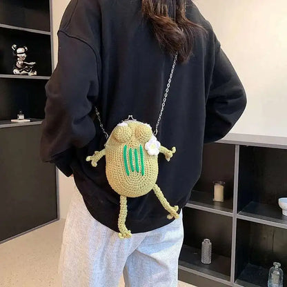 Frog Crochet Crossbody Bag