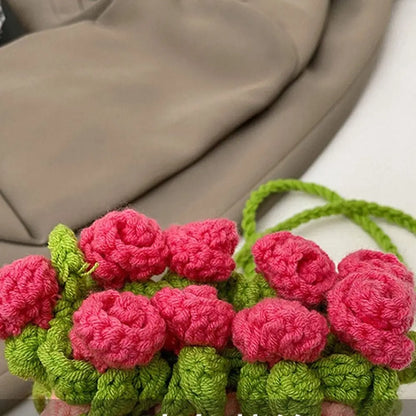 Rose Crochet Bucket Bag