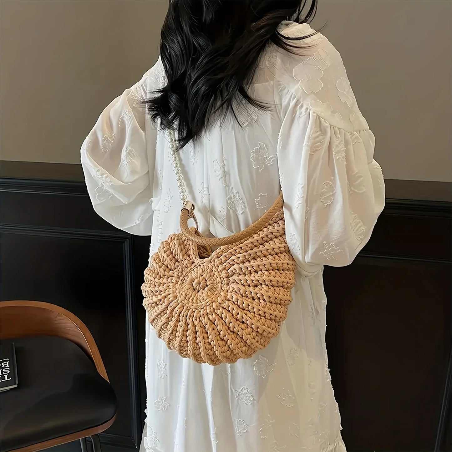Pearl Shell Crochet Bag