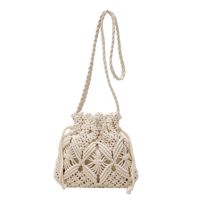 Crochet Drawstring Bucket Bag