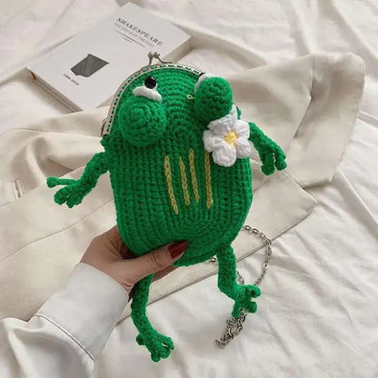 Frog Crochet Crossbody Bag
