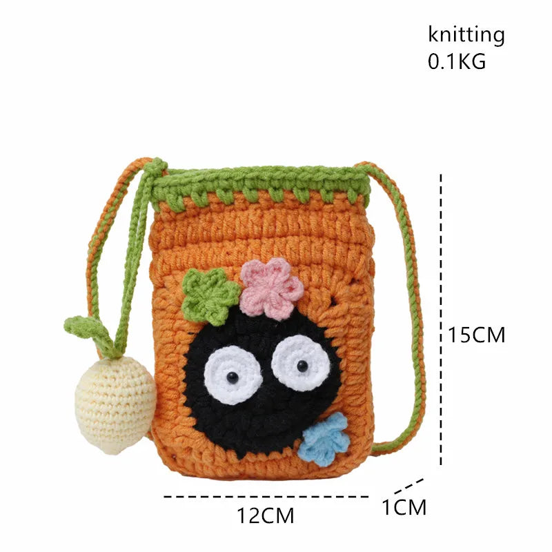 Floral Crochet Mini Tote Bag