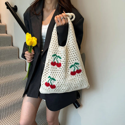 Cherry Crochet Shoulder Bag
