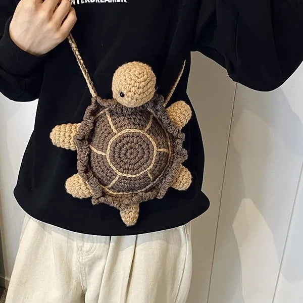 Turtle Crochet Crossbody Bag