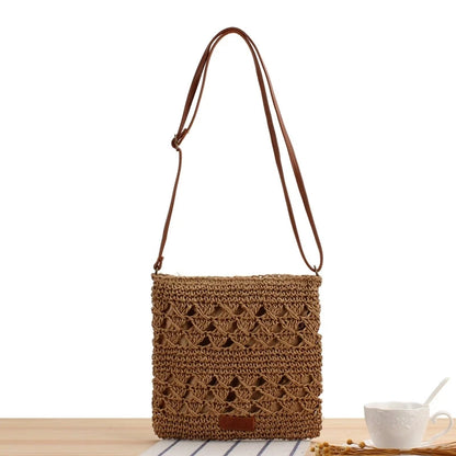 Straw Crochet Crossbody Bag
