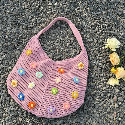 Crochet Hobo Tote Bag