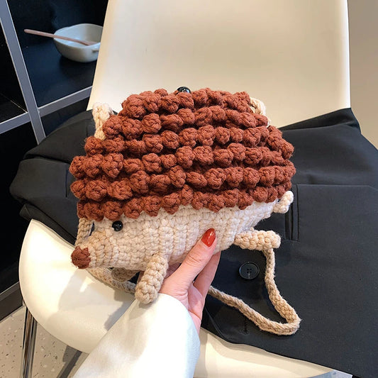 Hedgehog Crochet Phone Bag