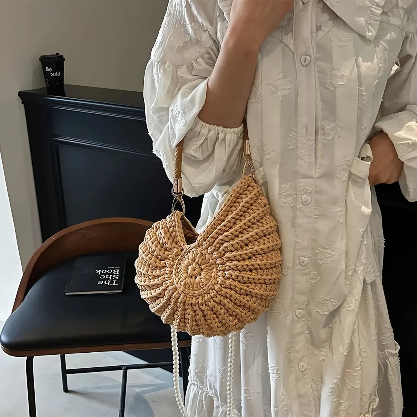 Pearl Shell Crochet Bag