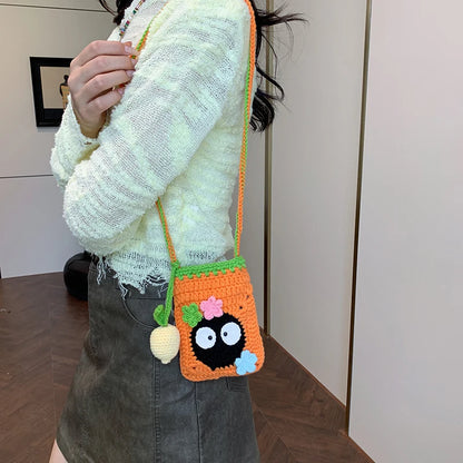 Floral Crochet Mini Tote Bag