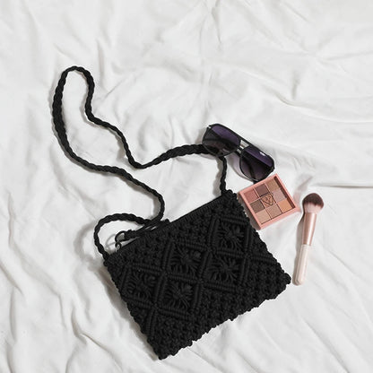 Tasselled Macramé Shoulder Bag