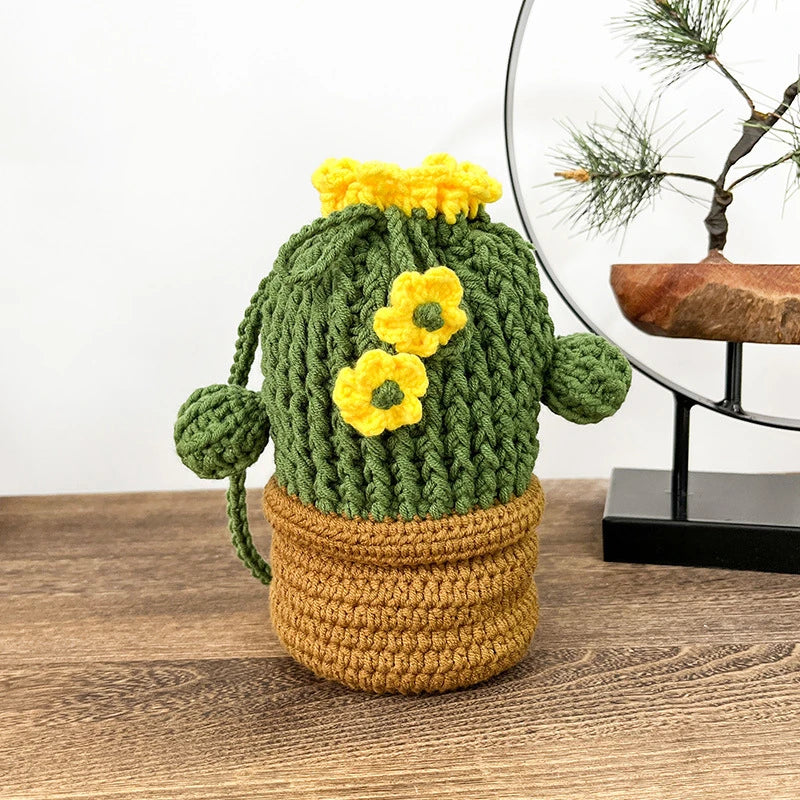 Cactus Crochet Shoulder Bag